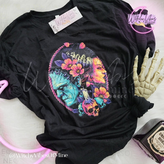 Frankenstein and bride shirt