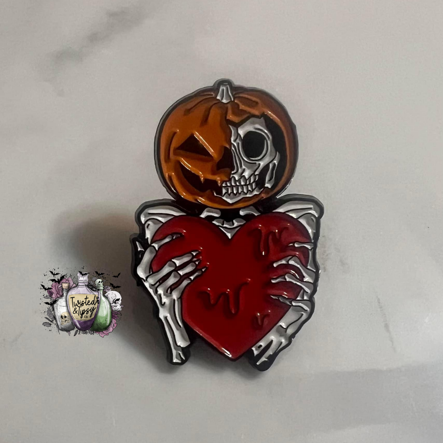 Pumpkin Skellie Enamel Pin