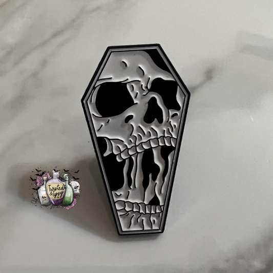 Skull Coffin Pin