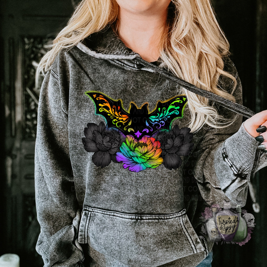 Rainbow Floral Bat