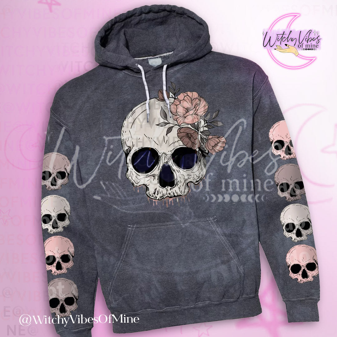 Rose Skull Drip Hoodie